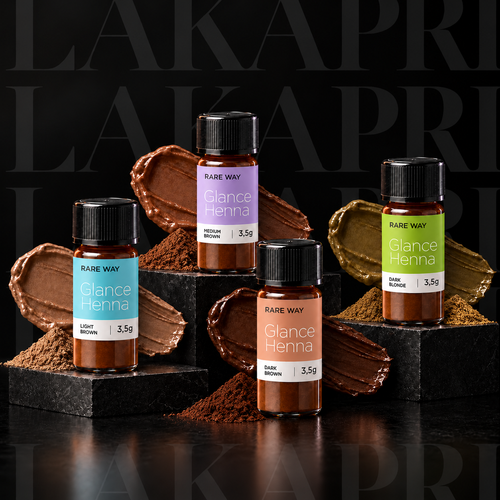 Rare Way Glance Henna complete four-shade set for brow artists