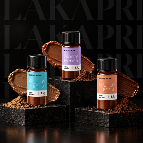 Rare Way Glance Henna professional three-shade brow henna trio