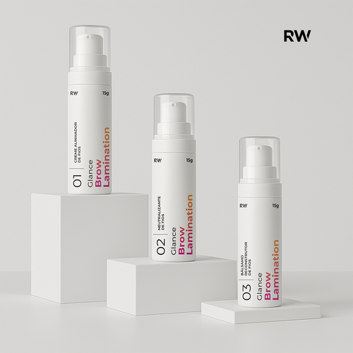 Rare Way Brow Lamination three-step kit on light background