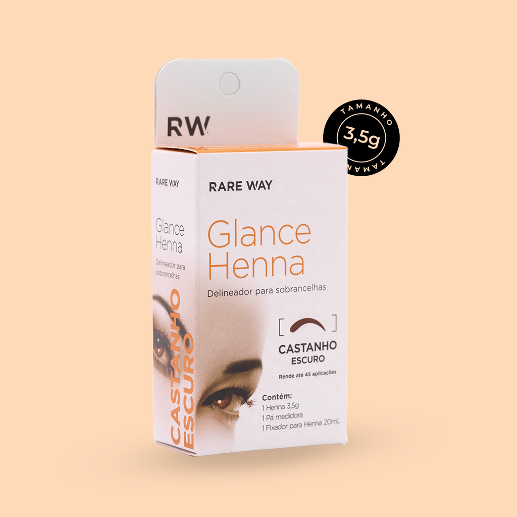 Rare Way Glance Henna Dark Brown retail box, front view