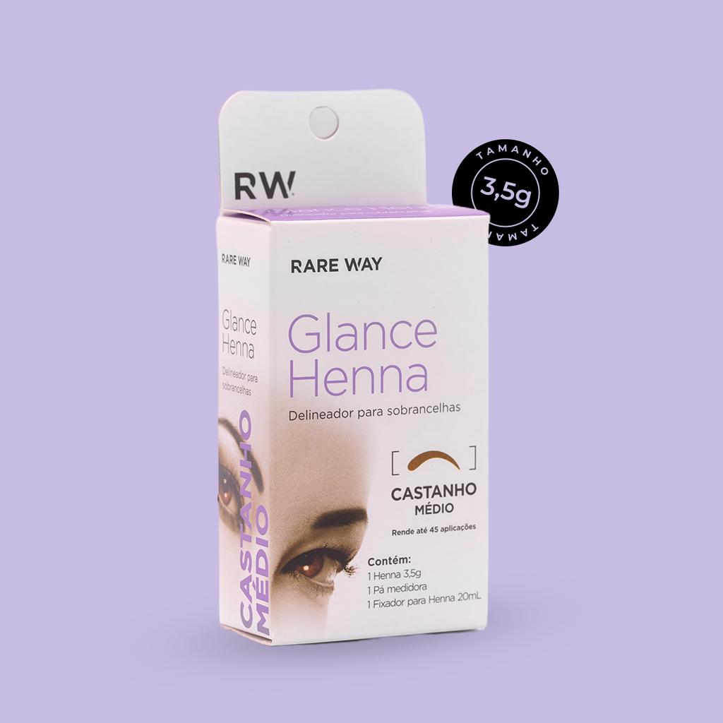 Rare Way Glance Henna Medium Brown retail box, front view